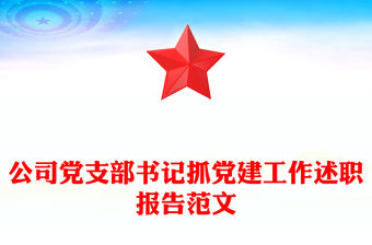 公司黨支部書記抓黨建工作述職報告范文