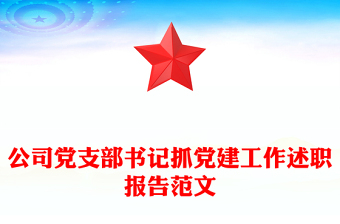 公司黨支部書記抓黨建工作述職報(bào)告范文