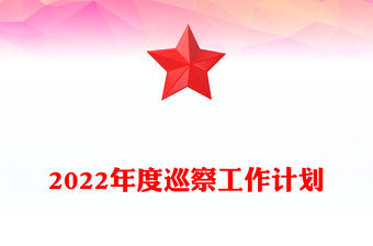2022年度巡察工作計劃