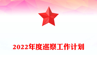 2022年度巡察工作計(jì)劃