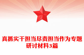 真抓實干擔當盡責擔當作為專題研討材料3篇