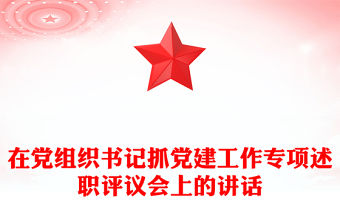 在黨組織書記抓黨建工作專項述職評議會上的講話