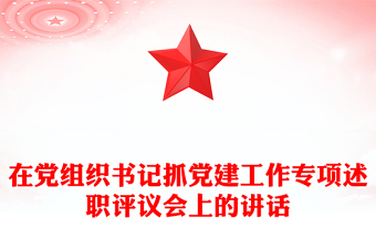 在黨組織書記抓黨建工作專項(xiàng)述職評議會上的講話