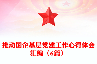 推動(dòng)國(guó)企基層黨建工作心得體會(huì)匯編(6篇)
