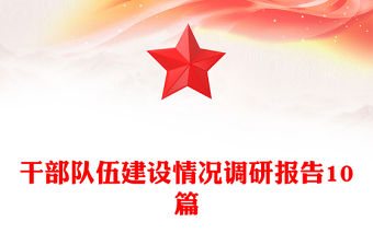干部隊伍建設情況調研報告10篇