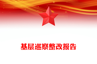 基層巡察整改報(bào)告