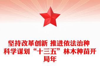 堅持改革創新 推進依法治種 科學謀劃“十三五”林木種苗開局年