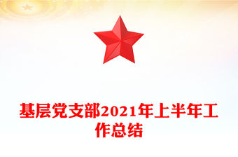 基層黨支部2021年上半年工作總結