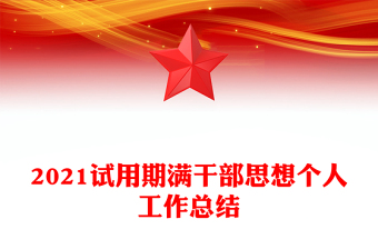 2021試用期滿(mǎn)干部思想個(gè)人工作總結(jié)
