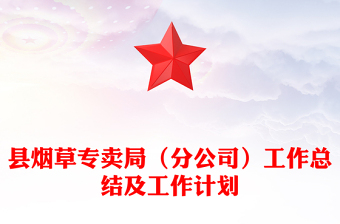 縣煙草專賣局（分公司）工作總結(jié)及工作計劃