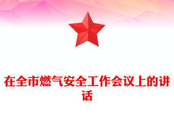 在全市燃?xì)獍踩ぷ鲿h上的講話