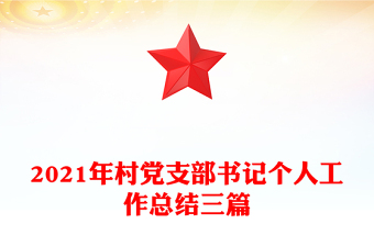 2021年村黨支部書記個(gè)人工作總結(jié)三篇