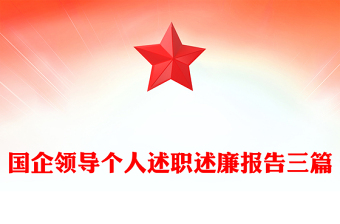 國企領(lǐng)導(dǎo)個人述職述廉報告三篇