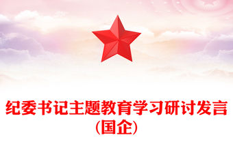 紀委書記主題教育學習研討發言(國企)