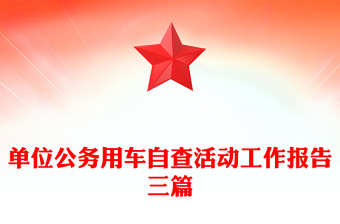 單位公務(wù)用車自查活動(dòng)工作報(bào)告三篇