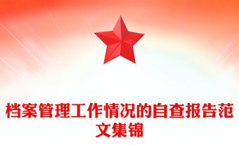 檔案管理工作情況的自查報(bào)告范文集錦