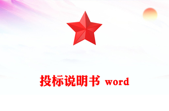 投標(biāo)說(shuō)明書(shū) word