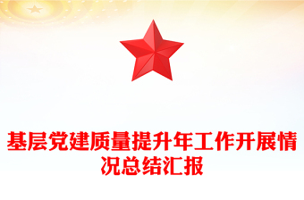 基層黨建質(zhì)量提升年工作開展情況總結(jié)匯報