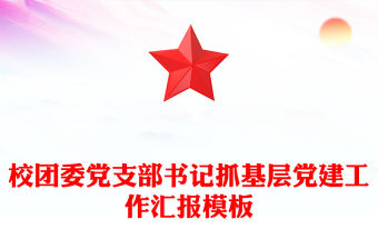 校團委黨支部書記抓基層黨建工作匯報模板