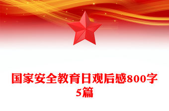 國家安全教育日觀后感800字5篇