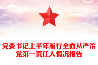 黨委書記上半年履行全面從嚴(yán)治黨第一責(zé)任人情況報(bào)告