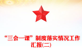 “三會一課”制度落實情況工作匯報(二)