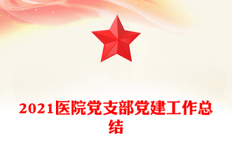 2021醫(yī)院黨支部黨建工作總結(jié)