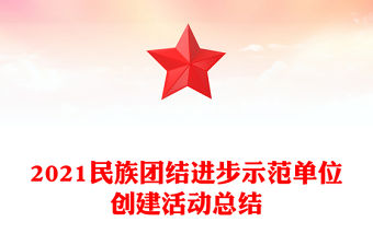 2021民族團結進步示范單位創建活動總結