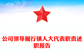 公司領(lǐng)導履行鎮(zhèn)人大代表職責述職報告