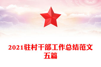 2021駐村干部工作總結范文五篇