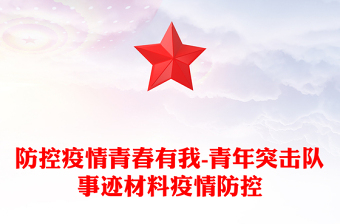 防控疫情青春有我-青年突擊隊事跡材料疫情防控
