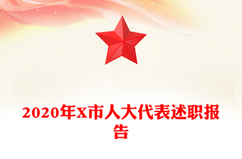 2020年X市人大代表述職報(bào)告