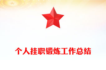 個人掛職鍛煉工作總結