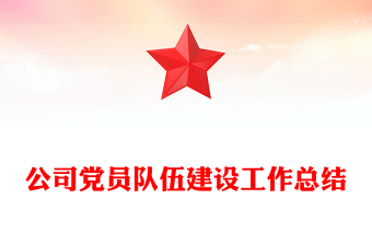 公司黨員隊(duì)伍建設(shè)工作總結(jié)