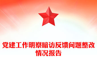 黨建工作明察暗訪反饋問(wèn)題整改情況報(bào)告