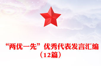 “兩優一先”優秀代表發言匯編（12篇）