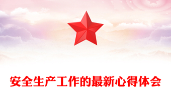 安全生產(chǎn)工作的最新心得體會(huì)