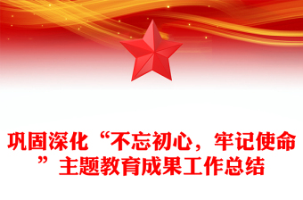 鞏固深化“不忘初心，牢記使命”主題教育成果工作總結