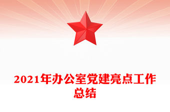 2021年辦公室黨建亮點工作總結