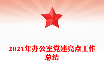 2021年辦公室黨建亮點工作總結