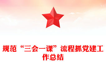 規范“三會一課”流程抓黨建工作總結