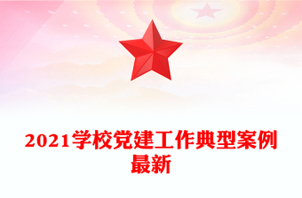 2021學(xué)校黨建工作典型案例最新