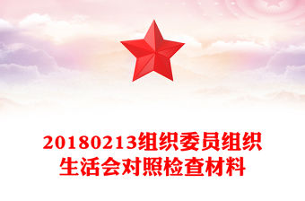 20180213組織委員組織生活會對照檢查材料