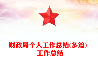 財政局個人工作總結(多篇) -工作總結