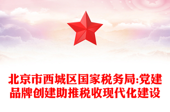 北京市西城區(qū)國家稅務(wù)局:黨建品牌創(chuàng)建助推稅收現(xiàn)代化建設(shè)