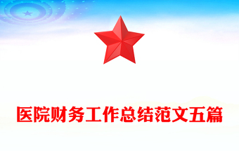 醫(yī)院財務工作總結(jié)范文五篇