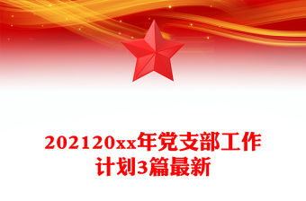 202120xx年黨支部工作計劃3篇最新