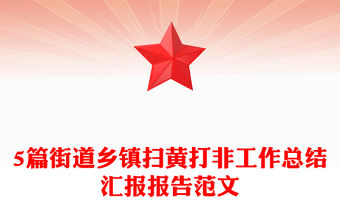 5篇街道鄉鎮掃黃打非工作總結匯報報告范文