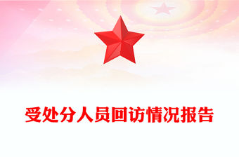 受處分人員回訪情況報告