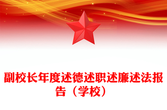 副校長(zhǎng)年度述德述職述廉述法報(bào)告（學(xué)校）